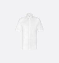 Chemise Dior Oblique Jacquard de coton blanc .